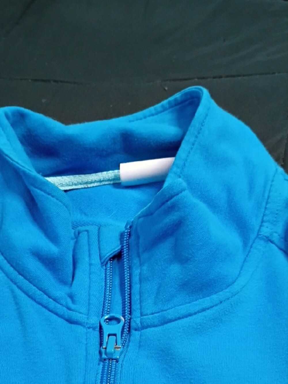 Danskin Now Royal Blue Hoodie with Teal Trim - Picture 4 of 6